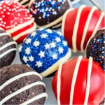 Patriotic Oreo Balls Recipe-4th of july dessert idea