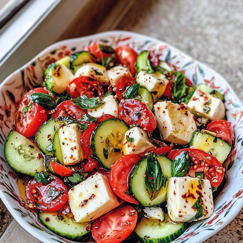 cucumber caprese salad