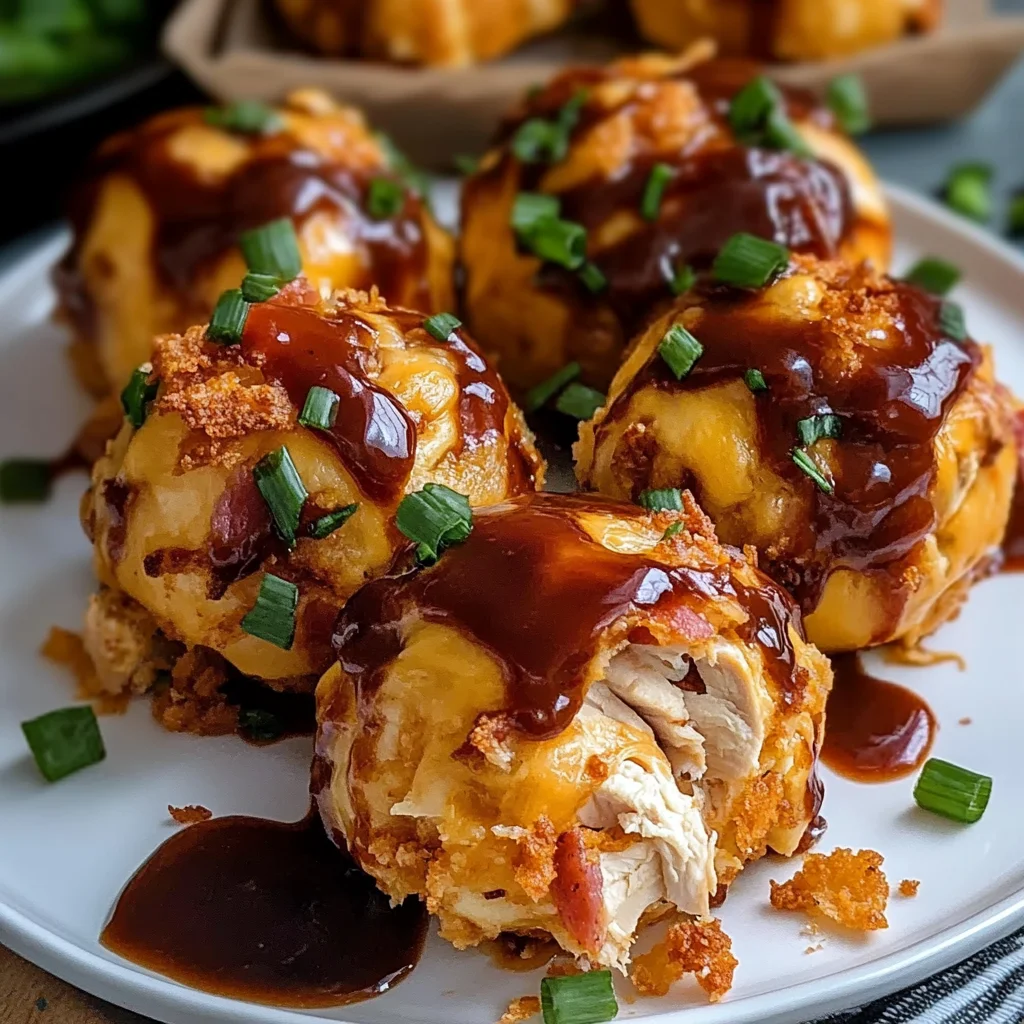 Loaded Crispy BBQ Chicken Bacon Cheese Bombs