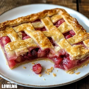 Raspberry-Rhubarb Slab Pie: A Summertime Delight 2 Raspberry-Rhubarb Slab Pie