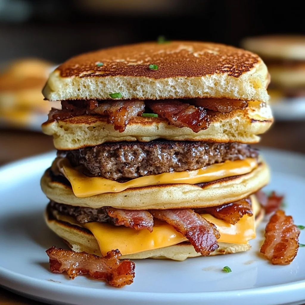 Truffle Butter Bacon Cheeseburger Pancake Sliders